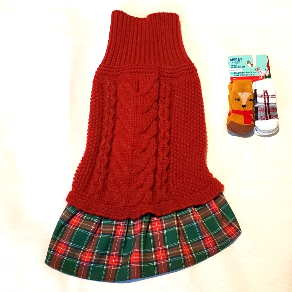 DRESS, SZ SMALL...SOCKS, SZ SM